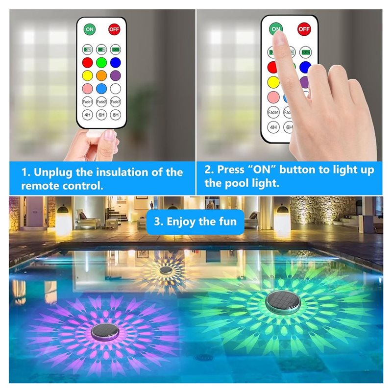 WCS-Solar Şarj Edilebilir Yüze - Pool Light Solar Rechargeable incelemesi ve fiyatı