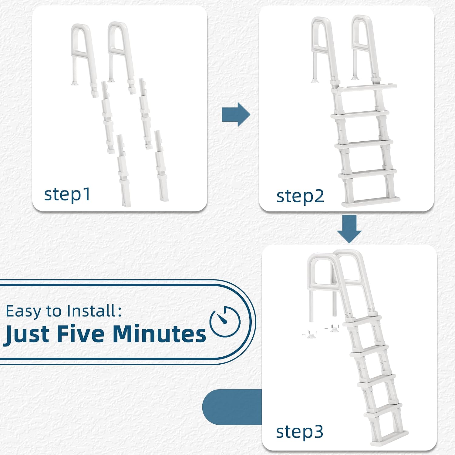Havuz Merdiveni, 5 Basamaklı Ç - Pool Ladder Above Ground incelemesi ve fiyatı