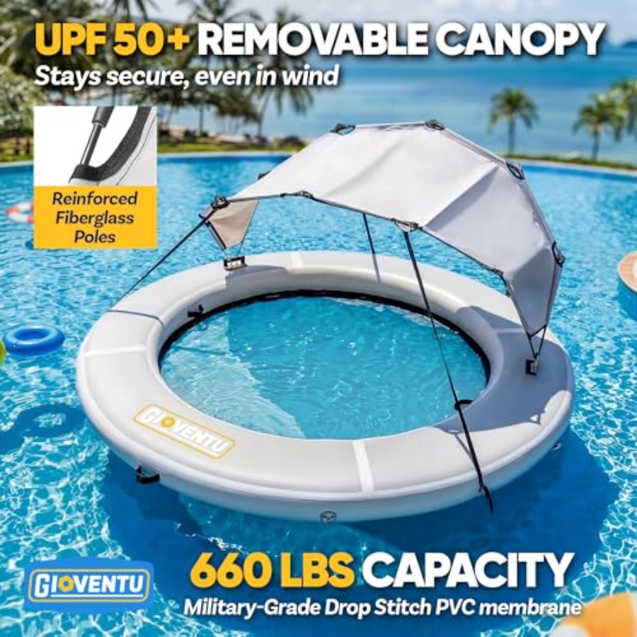 8FT şişme su hamakı yüzme simi - Pool Float Ring Inflatable incelemesi ve fiyatı