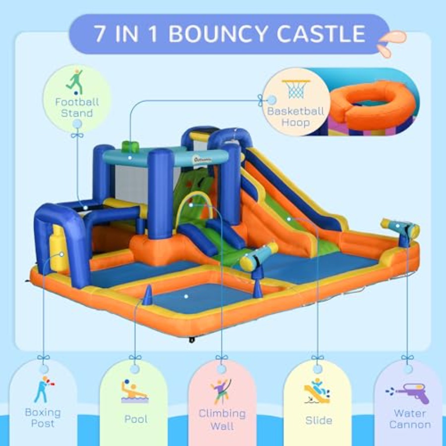 Şişme su kaydırağı 7'si 1 arad - Water Slide Inflatable incelemesi ve fiyatı